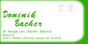 dominik bacher business card